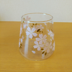 グラスペイント/桜の富士山型グラス（R-091） 1枚目の画像