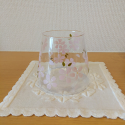 グラスペイント/桜の富士山型グラス（R-091） 3枚目の画像
