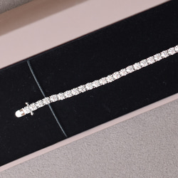 Tennis Bracelet モアサナイト 3mm テニスブレス 18cm Silver　ソノリア sonoria 7枚目の画像