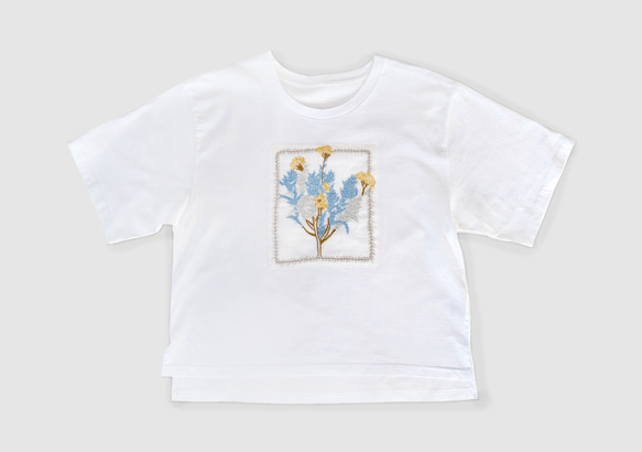 ハーブ刺繍Tシャツ＊カレープラント 2枚目の画像