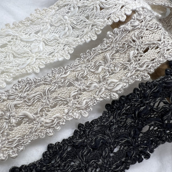 日本製【50cm起】RCP-00331 蕾絲花邊絲帶編織絲帶材質 第2張的照片