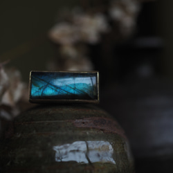 labradorite brass ring (kazesobae) 1枚目の画像