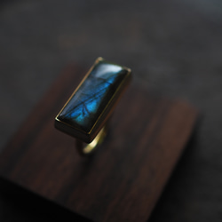 labradorite brass ring (kazesobae) 12枚目の画像