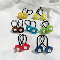 レジン ハロウィン限定 ハロウィンカラーのお星さまヘアゴム キッズ