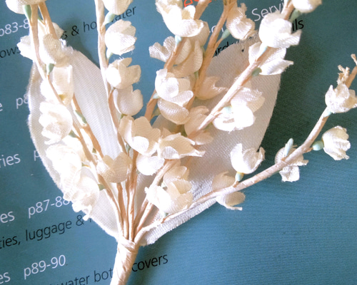 アンティーク布花 スズランの コサージュパーツ 鈴蘭 ブーケ snap 通販  