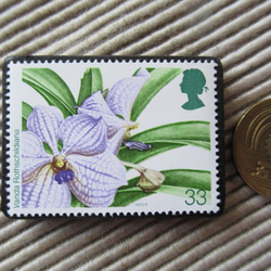 イギリス　切手ブローチ 9592 3枚目の画像