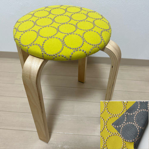 ミナペルホネン ハンドメイド スタッキングスツール タンバリン 生地
