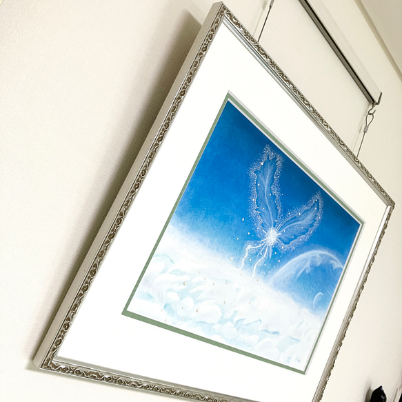 【絵画】空への記憶《+ポストカード》パステルアート　癒し　空 11枚目の画像