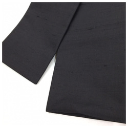 正絹　紬　黒　絣柄　個性派　飛び柄　角帯　上質　男物　長さ400　巾10 2枚目の画像