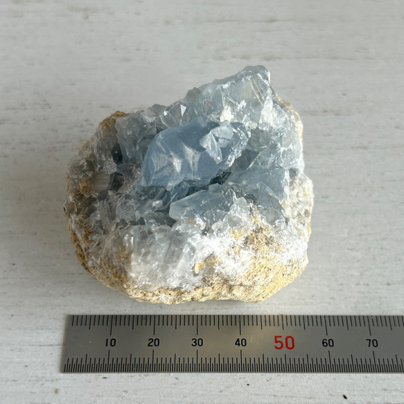 セレスタイト 原石 220ｇ ミニクラスター 8枚目の画像