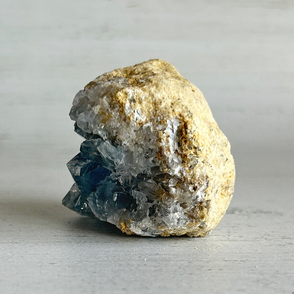 セレスタイト 原石 220ｇ ミニクラスター 6枚目の画像