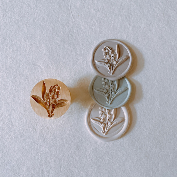 (5月中旬入荷予定)Wax Stamp -スズラン-／スタンプヘッド(ハンドル付) 1枚目の画像