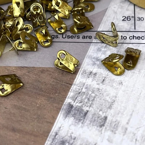 ビンテージ　アメリカ　ペーパークリップ　アンティーク 132・ヴィンテージペーパークリップ 真鍮 1箱 クリップ 文具