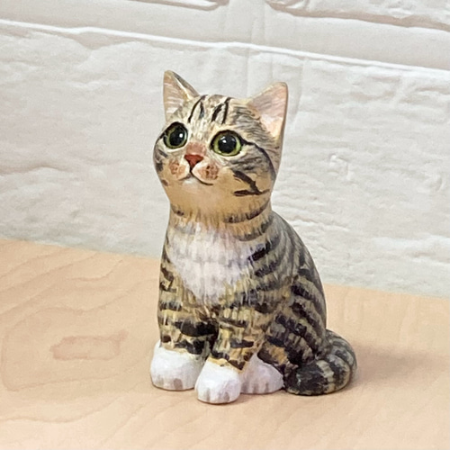 キジトラ猫の置物 招き猫 猫ハウス 通販 17583422｜Creema(クリーマ)