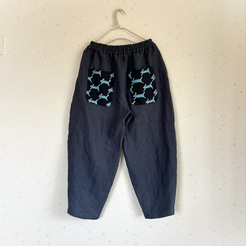 ミナペルホネン run run run バルーンパンツ リネン100% 夏用パンツ L