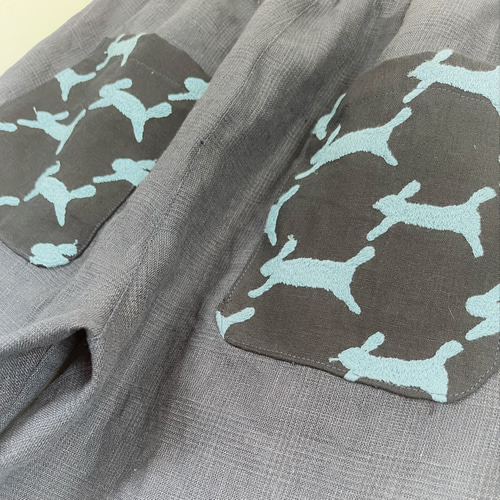 ミナペルホネン run run run バルーンパンツ リネン100% 夏用パンツ L