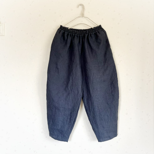 ✱リネン100%✱[バルーンパンツ2点]ハンドメイド ミナペルホネン run run run バルーンパンツ リネン100% 夏用パンツ L