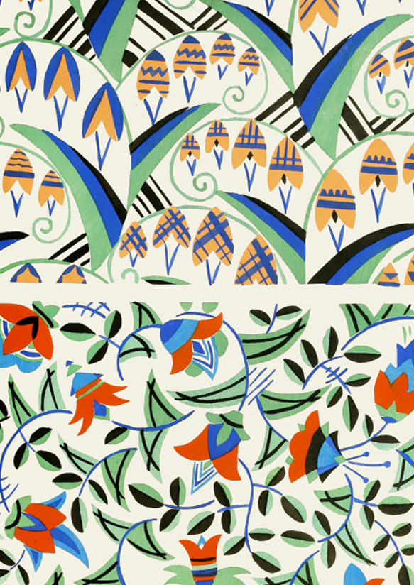 【NO.567】おしゃれな花柄模様アートポスター☆鈴蘭グリーンボタニカルナチュラルレトロカフェ雑貨リビング北欧B5B4 2枚目の画像