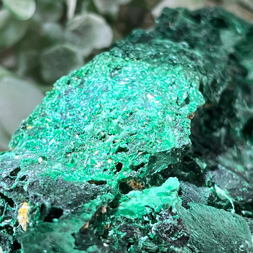 ベルベットマラカイト✨孔雀石ラフストーン原石放射状