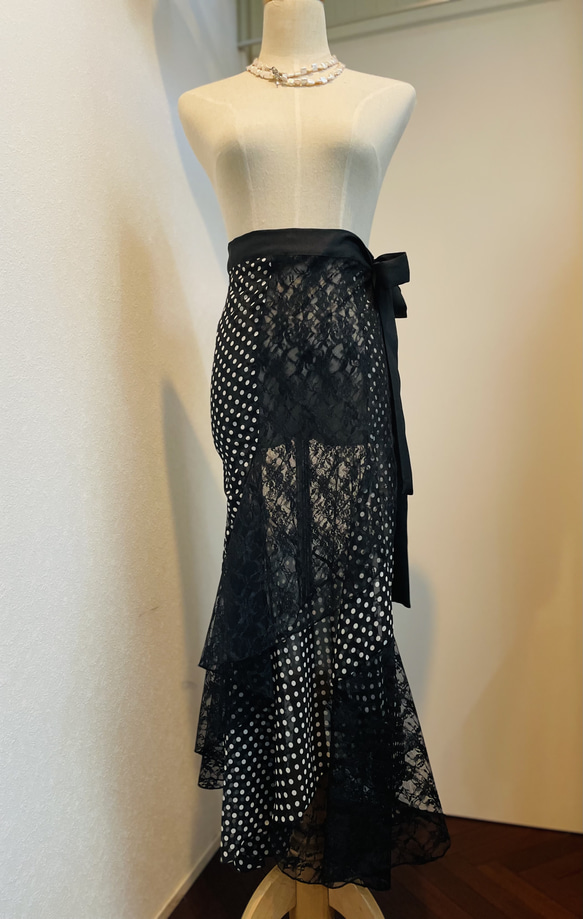 フラメンコ衣装　エスカルゴ巻きスカート・ピキージョセット 2枚目の画像