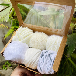 白色戀人 DIY材料 毛線6入組合禮盒 / 布線 羊毛 絨線Yarn Combination 第8張的照片