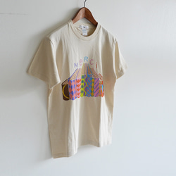 新柄！" bookshelf Tシャツ " ハンドペイントTシャツ　ラテベージュ 4枚目の画像