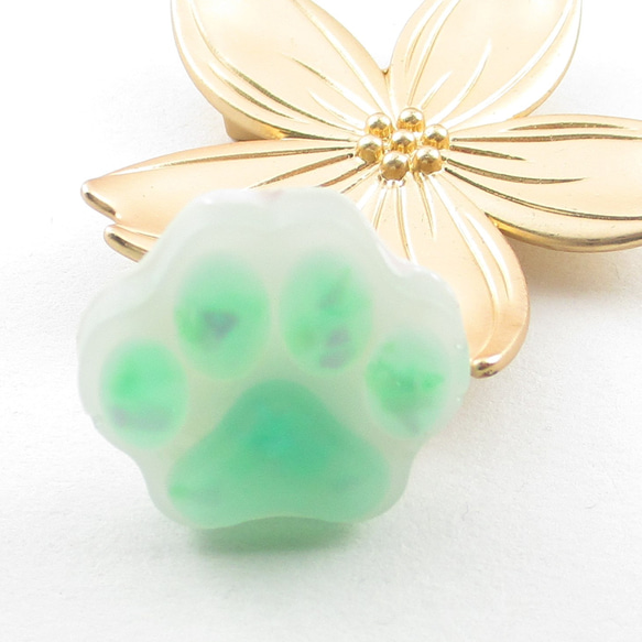 僕はどうしても伝えたいことがあるから肉球クォーツだけでも残したい♪<タイタックピン>TC001 1枚目の画像