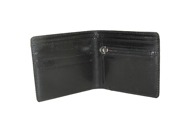 薄型　スリム　二つ折り財布 エナメルゴールド 2枚目の画像