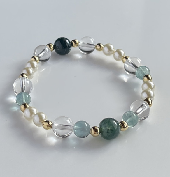 モスアゲートバングル