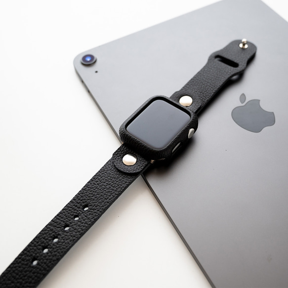 AppleWatch バンド ケース セット【 シュリンクレザー 】 本革 ニッケルフリー アップルウォッチ HW01K 16枚目の画像
