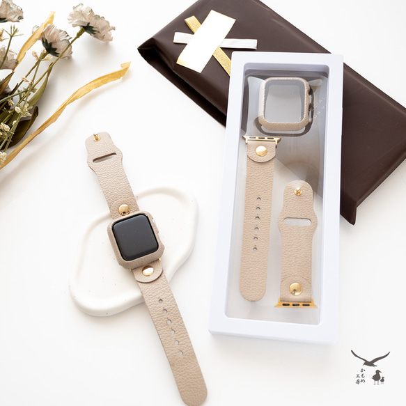 AppleWatch バンド ケース セット【 シュリンクレザー 】 本革 