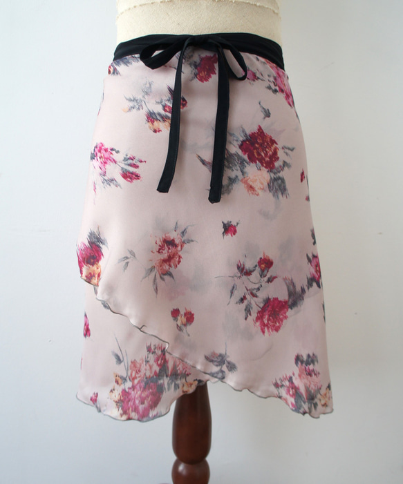 バレエ　ラップスカート[ピオニー・ピンクC52-136]X148Cpeonypink 2枚目の画像