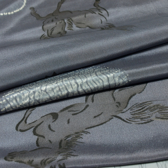 馬　瓢箪から駒　シルク　正絹　古布　s2226 8枚目の画像