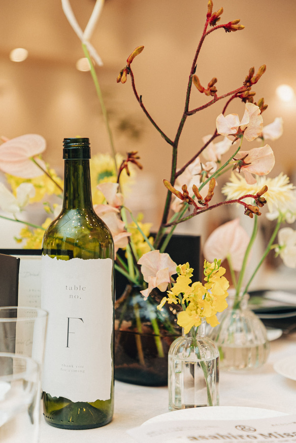 12卓分即日作成可能] テーブルナンバー ワインボトル ワイン瓶 10卓分