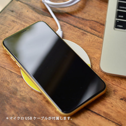 充電器 ワイヤレス qi iPhone xperia aquos galaxy 春 花柄＊動物 鳥 クマ 熊＊名入れ可 3枚目の画像