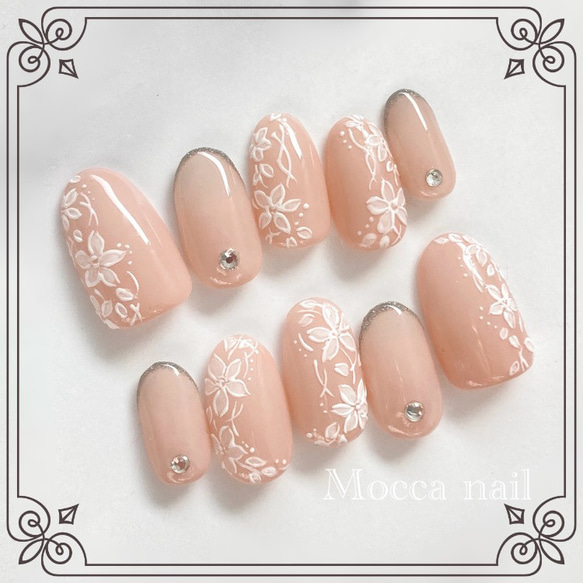 プレ花嫁様】ウェディングドレス用ネイルチップ