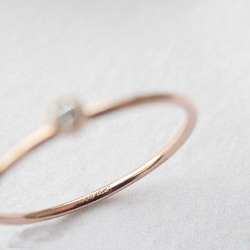 14公斤粉金精緻鋯石單戒指 第3張的照片