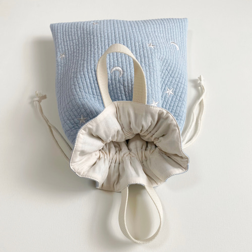 送料無料》 40×30 ヌビ 巾着 お着替え袋 体操服袋 刺繍 イブル