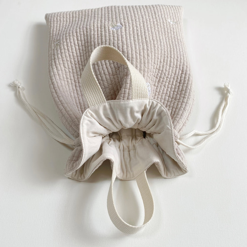 送料無料》 40×30 ヌビ 巾着 お着替え袋 体操服袋 刺繍 イブル