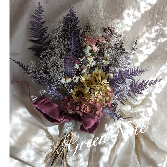 ドライフラワー スワッグ ♡ purple