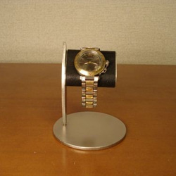 腕時計スタンド　ラッピング　刻印　名入れ　ブラックだ円パイプ1本掛け　ak-design　受注製作 N11821 3枚目の画像
