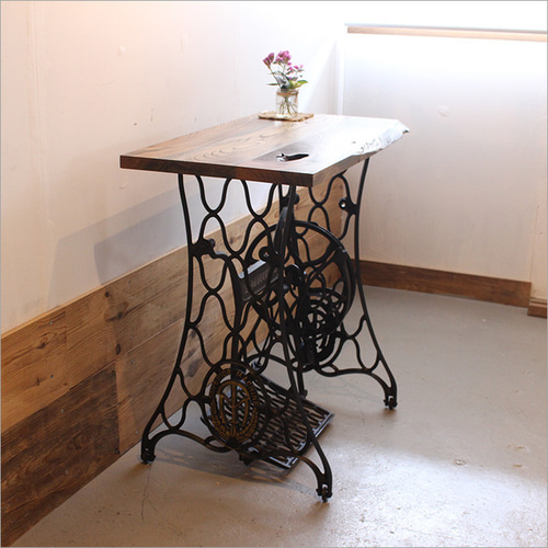 アンティーク ミシン台 ミシンテーブル 足踏みミシン リメイク 古材