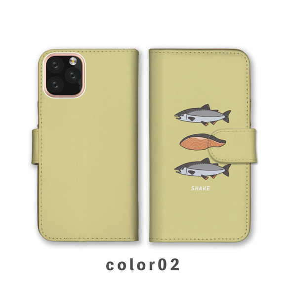 鮭魚魚片烤魚海洋生物智慧型手機保護殼相容所有型號筆記型卡片儲存NLFT-BKCS-20i 第3張的照片