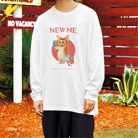 リラックスBIGシルエットTシャツ「NEW ME 週2回のお楽しみ。」/送料無料 1枚目の画像