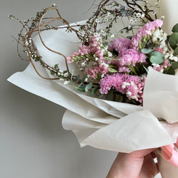 〈遅れてごめんね母の日ギフトに〉ハートブーケ 花束 ドライフラワー 結婚祝い 誕生日プレゼント 母の日プレゼント 花束 4枚目の画像