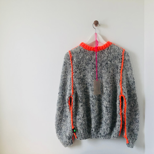 セーター 手編み スローファッション ファンシーヤーン sheer 透け感