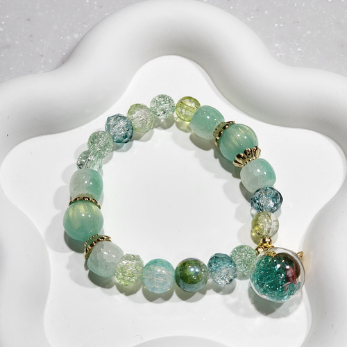 ͜· ︎︎ᰔᩚ 雫の歌 (配信 DIY JOJO ビーズ) ブレスレット shoco shop