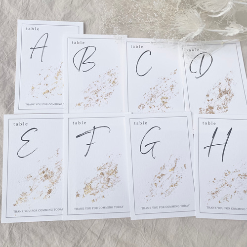 1枚80円】結婚式 ウェディング テーブルナンバー 席札 座席表 ペーパー