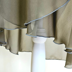 糸と丈が選べるバレエ巻きスカート ｶｰｷ 9枚目の画像