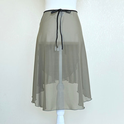 糸と丈が選べるバレエ巻きスカート ｶｰｷ 7枚目の画像